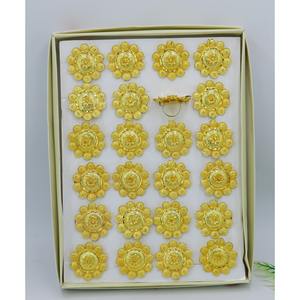 Indien de haute qualité naturel en gros plaqué or bagues pour femmes anneaux réglables bijoux de mariage dubaï anneaux de Offre Spéciale - Product Image 2