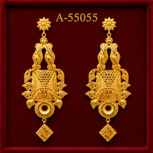 Boucles d'oreilles pendantes vintage en argent tibétain pour femme, motif floral, bijoux de mariage A-55056, boucles d'oreilles en alliage plaqué argent antique - Product Image 2