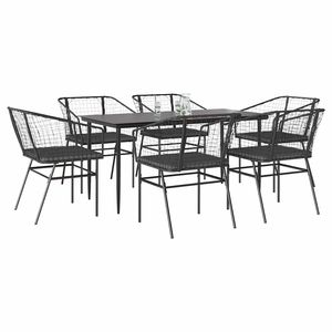 Conjunto de Comedor para Jardín en Negro - Product Image 1