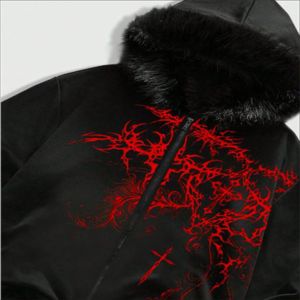 Sweat à capuche zippé personnalisé en coton épais et respirant, brodé, pour homme, style streetwear, qualité supérieure, direct usine - Product Image 4