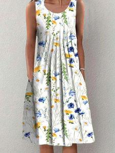 Fashion Elegant Women's Bodycon Casual Cotton Jersey Short Sleeve Lace Ankle-Length Printed Dress - Product Image 5