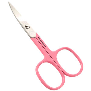 Ciseaux à ongles en acier inoxydable pour manucure, pédicure et cuticules, ciseaux à ongles de qualité supérieure, manche rose, ciseaux à ongles de 4 pouces - Product Image 1