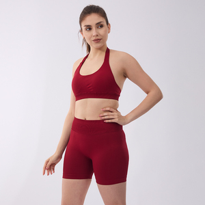 Conjunto Deportivo de 3 Piezas para Mujer, Estilo Halter sin Costuras, para Gimnasio, Entrenamiento, Yoga y Fitness - Product Image 2