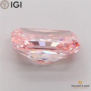 เพชร CVD ที่เพาะเลี้ยงในห้องปฏิบัติการ รูปทรงเรเดียนท์ 5.00 กะรัต สีชมพูสดใสแฟนซี ความสะอาดระดับ VS1 พร้อมใบรับรอง IGI สำหรับทำแหวนเครื่องประดับตามสั่ง - Product Image 4
