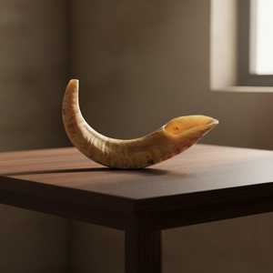 Shofar Kosher de Cuerno de Carnero Real Touch, Semipulido |   Auténtico Cuerno de Shofar de Uttar Pradesh |   Corneta Judía - Product Image 3