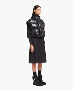 Doudoune matelassée pour femme à maintien élevé, avec cordon de serrage élastique, doublure confortable et imprimé matelassé - Product Image 1