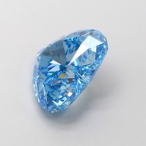 Diamant de laboratoire CVD bleu vif fantaisie, taille cœur modifiée, 1,61 carat, clarté VS1, polissage excellent, pierre précieuse de luxe premium - Product Image 3