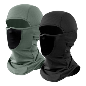 Balaclava unisexe respirante et légère, masque facial à capuche, couleur unie, style sportif pour adultes, utilisation hivernale - Product Image 1