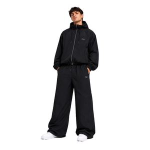 Ensemble de survêtement unisexe coupe-vent à capuche 100 % nylon du fabricant – Veste zippée intégrale froissée et pantalon long – Streetwear personnalisé - Product Image 1