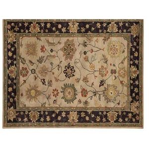 Floral Pattern Rectangle Area <b>Rug</b> Oriental Style Wool Polyester Medium Pile Hand Knotted Non-Slip Rubber Backing Living Room Use - Product Image 6