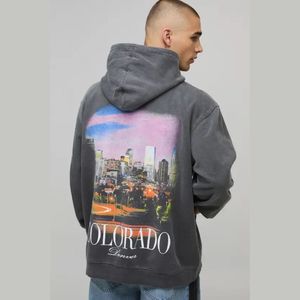 Sudadera con Capucha Extra Grande de Algodón Unisex para Invierno, Sudadera con Logotipo Personalizado y Bolsillo, Sudadera Urbana Ecológica para Hombre y Mujer - Product Image 4