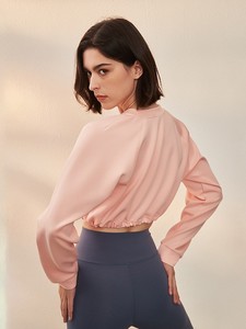 Sudadera corta de lana suave para mujer, estilo moderno, informal, de manga larga, a la moda y cómoda - Product Image 4