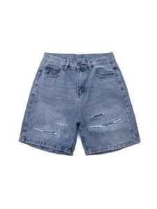 กางเกงยีนส์ขาสั้นผู้ชายแฟชั่นลำลองผ้าฝ้ายดีไซน์พิเศษ สวมใส่สบายทรงหลวม - Product Image 6