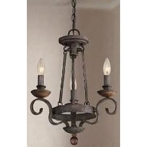 Lustre en fer à trois bras et lumières de style bougie pour la décoration de la maison - Product Image 2