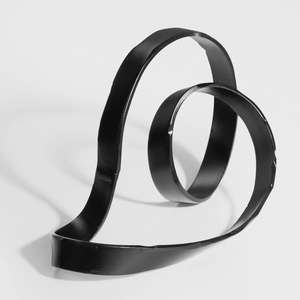 Sculpture abstraite créative en métal plaqué or poli, pièce d'art, accessoire de décoration intérieure pour salon, bureau, intérieur et extérieur, basse hauteur - Product Image 2