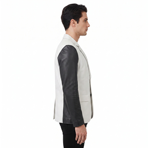 Blazer en cuir pour homme grande taille, sport et affaires, coupe-vent et respirant - Product Image 3