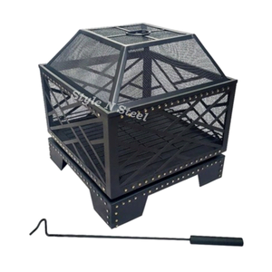 <b>Fire</b> <b>Pit</b> with Heat Resistant Paint Freestanding Design Coal/Wood Burning Outdoor Heater - Product Image 3