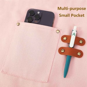 ผ้ากันเปื้อนครัวแบบผ้าแคนวาส สกรีนโลโก้ได้ กันน้ำ ผ้าฝ้าย ผ้ากันเปื้อนเชฟ ปรับขนาดได้ ผ้ากันเปื้อนทำอาหาร มีกระเป๋าหลายช่อง - Product Image 2