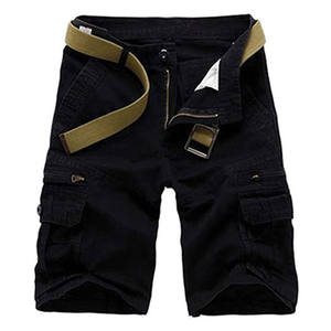 Shorts en jean solide de haute qualité pour hommes, taille haute, avec fermeture boutonnée, respirants, décontractés, mode estivale - Product Image 6