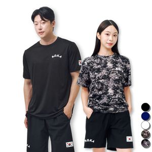 ROKA เสื้อยืดตาข่ายยุทธวิธีเกาหลีแห้งเร็วระบายอากาศได้น้ำหนักเบาแขนสั้นพิมพ์ลายสปอร์ตเสื้อยิมกีฬา - Product Image 1