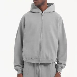 Unisex White Hooded Sport Jacket Full <b>Zip</b> Midweight Polyester Winter Casual Wear Adult Plus Size 2 in 1 Design - Product Image 5