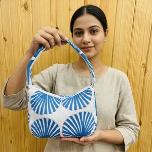 Bolso Tote de Moda a Rayas Acolchado de Algodón Ecológico, Bolso de Hombro Hecho a Mano para Mujer, Venta al por Mayor, Exportación, Proveedor Mayorista - Product Image 6