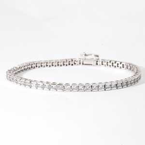 Classic 4.40ct Round Cut Lab Grown Diamond Tennis <b>Bracelet</b> 9K 14K 18K <b>Solid</b> Gold IGI Certified E Color Clarity VVS - Product Image 1