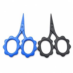 Ciseaux à broder de haute précision, outil de coupe de fil à pointe fine, lames tranchantes en acier inoxydable, pour droitiers, pour effiler et couper les cheveux courts - Product Image 2