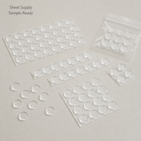 Coussinets plats en PVC transparent pour tiroirs, absorption des chocs, réduction du bruit, 12x3mm