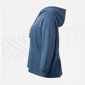 Sweat-shirt à capuche respirant pour femme grande taille, style streetwear, avec poignets côtelés, personnalisable – Vêtement de qualité supérieure - Product Image 3