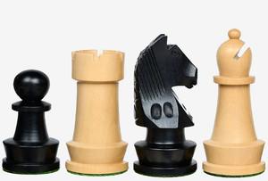 Pions d'échecs professionnels King Staunton 3,75 pouces, ébène et bois de buxus naturel, au meilleur prix - Product Image 6