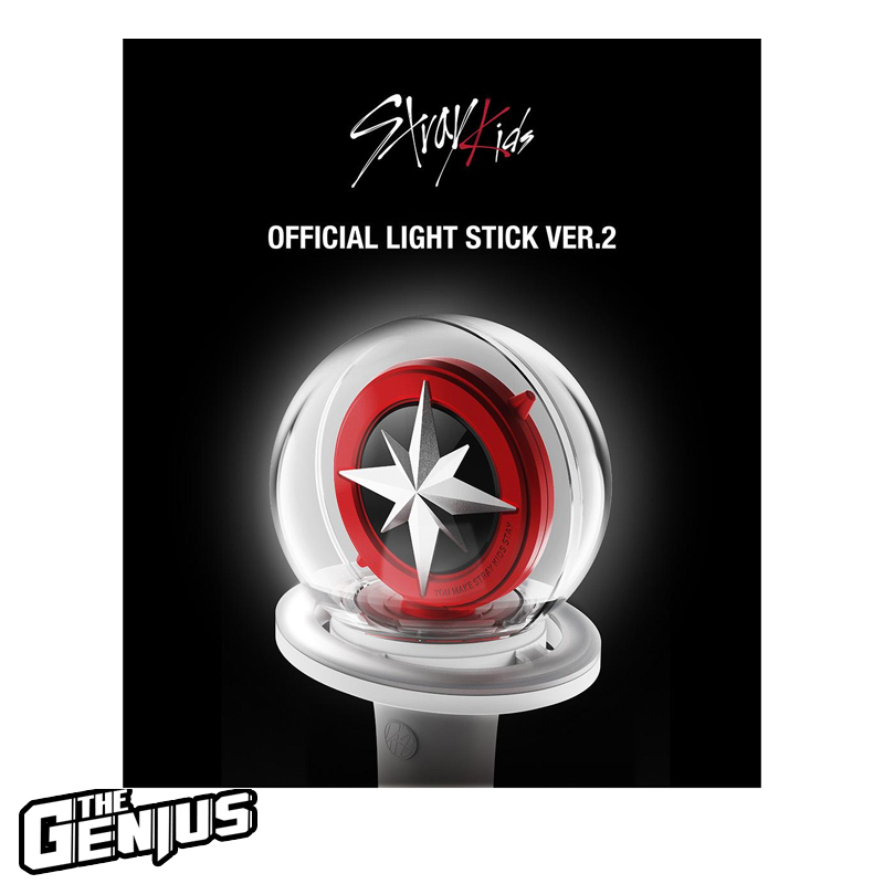 Stray Kids Official Light Stick Ver.2 Red Star Design Plastic Material Korean Pop Music All Ages