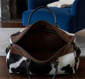 Bolsa de Viaje de Cuero Genuino, Estilo Vintage, con Cierre, Ligera, Portátil, de Gran Capacidad (36-55L) - Product Image 3