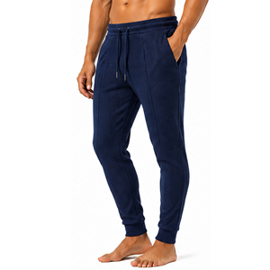 <b>Mens</b> Waffle Knit <b>Lounge</b> <b>Trousers</b> Slim Fit Casual Textured Pants Elastic Waist Drawstring Comfortable Custom Bottoms <b>Mens</b> Waffle - Product Image 5