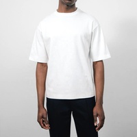 T-shirt décontracté personnalisé à col rond et manches courtes, style simple d'été, 100 % coton, coupe ample, respirant, anti-plis, tricoté 180g pour homme
