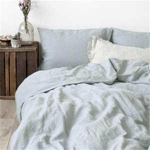 Woven 100% Linen Eco-Friendly <b>Bed</b> <b>Sheet</b> Bedding Set <b>Queen</b> Fitted for Hotels Grade a Customizable - Product Image 3