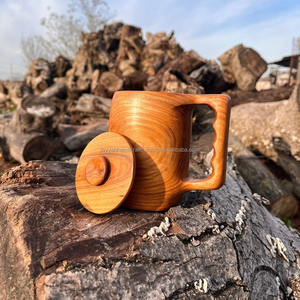 Tasses à café en bois pour accessoires de mariage Tasse à boire en bois Tasse élégante en bois d'Inde - Product Image 2