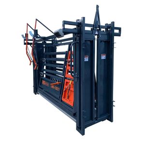 Chute per bestiame da 10FT per macchine agricole con bilancia da 4500 libbre, uscita laterale, aperture oscillanti superiori/inferiori, display LCD per il peso e sistema di bloccaggio laterale - Product Image 2