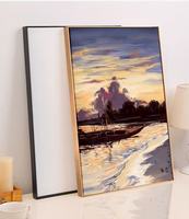 Cadre photo flottant en aluminium en gros, cadre en métal fin en forme de L pour toile, décoration murale moderne, cadre photo, plusieurs couleurs, personnalisable