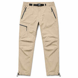Men's Stone Wash Straight Cargo Pants Heavyweight Knitted Canvas Utility <b>Trousers</b> High Multi Pocket <b>Elastic</b> <b>Waist</b> Casual - Product Image 3