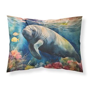 Manatee oeuvre décorative Standard taie d'oreiller légère Super douce facile d'entretien housse de coussin - Product Image 1