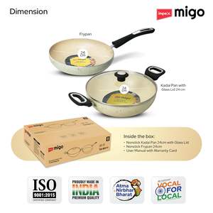 ชุดเครื่องครัวเคลือบกันติด 3 ชิ้น ใช้กับเตาแม่เหล็กไฟฟ้าได้ ความหนา 3 มม. อลูมิเนียม 5 ชั้น เคลือบซุปเปอร์แกรนิต ปราศจากสาร PFOA รับประกัน 1 ปี - Product Image 3