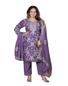 Vestido bordado sólido Codificación Secuencia Bordado Trabajo (LIVA aprobado) Kurti rodilla lavable exportación venta a granel cantidad - Product Image 1