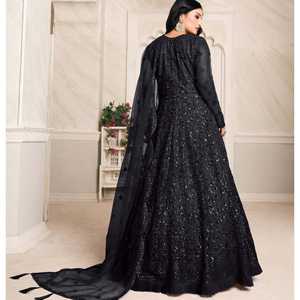 Lehenga Choli de poliéster para fiesta con bordado de hilo y lentejuelas, vestido con falda y dupatta para un look elegante - Product Image 3