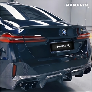 PANAVIS ดิฟฟิวเซอร์ลิปสปอยเลอร์กันชนหลังคาร์บอนไฟเบอร์แห้งคุณภาพสูงรุ่นใหม่ สำหรับรถยนต์ซีรีส์ 5 G60 ปี 2024-2026 (สำหรับรุ่นที่มีท่อไอเสีย) - Product Image 2