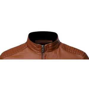 Hot Premium Quality Leather Winter <b>Jacket</b> for Men with Front Logo Heated Reversible Waterproof & Windproof Wool <b>Lined</b> - Product Image 2