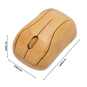 Handmade Eco-Friendly 2.4Ghz Cordless Bamboo <strong>Mouse</strong> Low Noise <strong>Wooden</strong> Wireless <strong>Mouse</strong> with USB Receiver for Notebook PC Laptop - Product Image 3