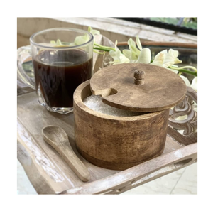 Wood Sugar Salt Spices <b>Pots</b> <b>Tea</b> Coffee Sugar <b>Pots</b> Latest designer At Affordable price Smooth Surface Storage Sugar Containers - Product Image 5