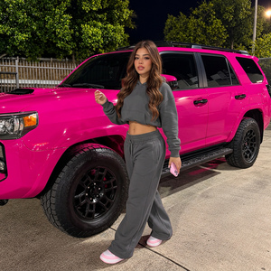 Chándal Deportivo de Felpa 100% Algodón con Logotipo Bordado Personalizado para Mujer y Marcas de Ropa de Marca Privada - Product Image 2