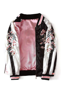 Chaqueta Bomber Satinada Unisex con Bordado Personalizado, Estilo Deportivo, Primaveral, Universitario, de Béisbol, Ecológica, Transpirable, Casual, Moda Urbana - Product Image 6